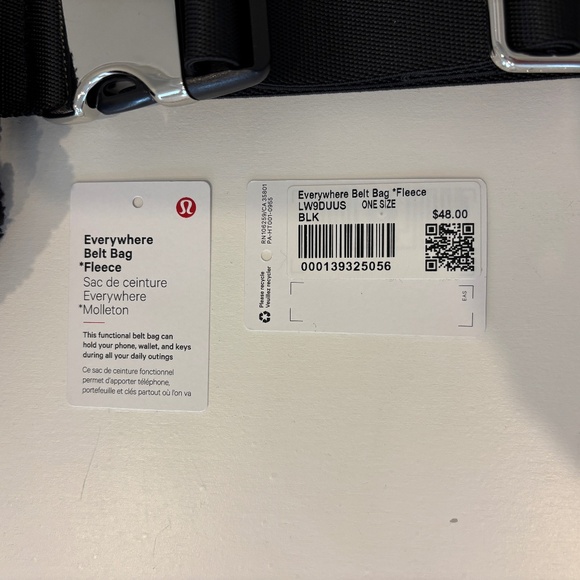 Lululemon Everywhere Belt Bag Black Fleece - Picture 8 of 9